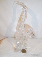 SZOBOR - 42 dkg - KRISTÁLY - FRANCIA - JELZETT - SZAXOFON  - 20 x 8 x 6 cm - HIBÁTLAN