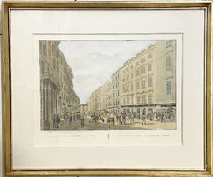 Kohlmarkt (Bécs) ,színezett rézkarc,1833 körüli