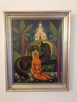 Berend Iván "Unikornis" olaj-fatábla jjl. Berend1978