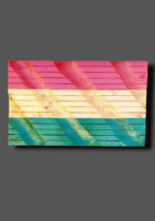 Nagyméretű fából készült magyar zászló