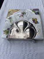 Jelzett ónozott, ezüstözött galvanizált szalvétatartó