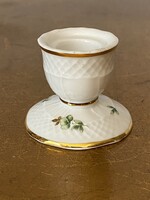 HOLLÓHÁZI ZÖLD VIRÁGOS PORCELÁN GYERTYATARTÓ