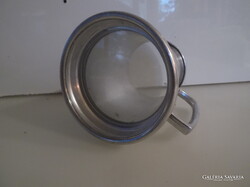 KORSÓ - FÉM - ÜVEG ALJÚ - 3.5 dl - RÉGI - OSZTRÁK  - HIBÁTLAN