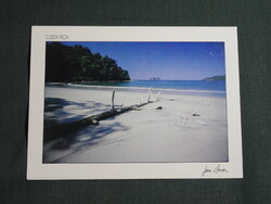 Képeslap,Közép Amerika,Costa Rica,Playa de Manuel Antonio,strand látkép,részlet,1988-