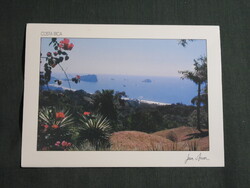 Képeslap,Közép Amerika,Costa Rica,Quepos,Manuel Antonio nemzeti park látkép,részlet,1988-