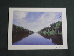 Képeslap,Közép Amerika,Costa Rica,Canal De Tortuguero nemzeti park látkép,részlet,1988-