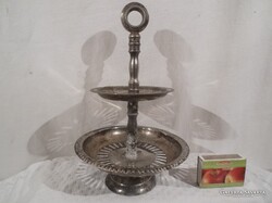 SÜTEMÉNYTARTÓ - ALKUKÉPES - EZÜSTÖZÖTT - ANTIK - ANGOL - 22 x 14 cm