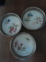 1800 as évekből Altwien kézi festett porcelán pohár alátét hibátlanok jelzettek