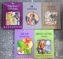 Népek meséi sorozat 5 köt. Arab, Német, Ír, Cigány, Hegyi Népek.(8,10,12,15,16-os) Kossuth Kiadó