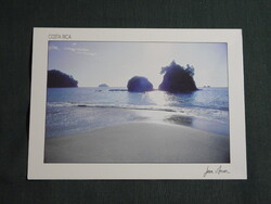 Képeslap,Közép Amerika,Costa Rica,Playa de Manuel Antonio,strand látkép,részlet,1988-