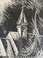 Tavaszy Noémi: Templom (linó)