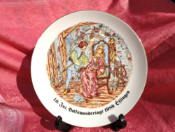 Csipkerózsa meséje porcelán dísztányéron