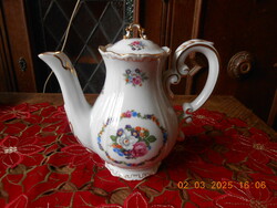 Zsolnay virág mintás kávé kiöntő