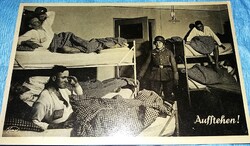 Antik WW II.1941.KELETI FRONT- ÉBRESZTŐ német katona propaganda fotó képeslap eredeti náci pecséttel