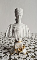 SISI, ERZSÉBET KIRÁLNYÉ HOLLÓHÁZI PORCELÁN BÜSZT ! Róna József (1861-1939) szobra után
