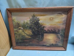 A1425 Brückner G olajfestmény vászonra 75x55 cm