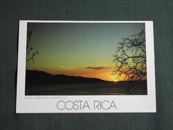 Képeslap,Közép Amerika,Costa Rica,Guanacaste,Playa Hermosa,Atardecer,strand látkép,részlet,1988-