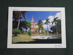 Képeslap,Közép Amerika,Costa Rica,Iglesia De Grecia templom látkép,részlet,1988-
