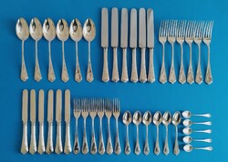 Ezüst 6 személyes evőeszköz készlet Klinkosch barokk fazon