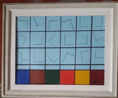 Absztrakt festmény Konok jelzéssel