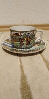 Régi, ritka Zsolnay csésze + alj