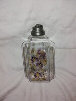 Zinn Binn kézzel festett üveg csavaros óntetővel    P2