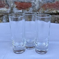 3 db vastag falú csőpohár - üvegpohár - pohár 5 cl