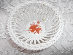 Aponyi mintával Herendi porcelán tálka kosaras forma 11,5 cm