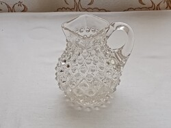 Bütykös üveg kancsó hobnail varas üveg keresztelő kancsó m-12cm