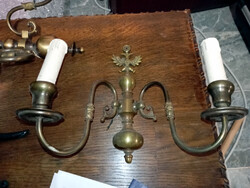 FLAMAND KÉTFEJŰ SAS RÉGI RÉZ kétkarú FALIKAR 3. -  Art&Decoration