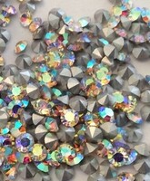 100 db 1960-as Régi ﻿Cseh TITANIA OPTIMA kristály strasszkő AB 3.2mm