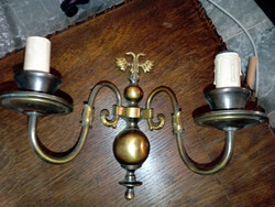 FLAMAND KÉTFEJŰ SAS RÉGI RÉZ kétkarú FALIKAR 1. -  Art&Decoration