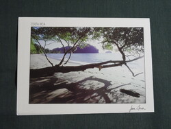 Képeslap,Közép Amerika,Costa Rica,Playa de Manuel Antonio,strand látkép,részlet,1988-