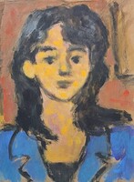 CZÓBEL STÍLUSÁBAN! Csinos hölgy portréja, keretben