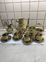 Porcelán aranyozott rózsás kávéskészlet   eladó!