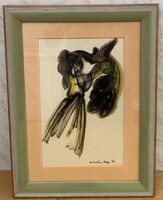 Macskássy Izolda : Lány pávával