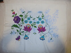 Hímzett kalocsai díszpárna - befejezetlen, új