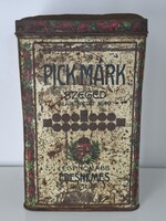 Antik hatalmas PICK MARK paprikás doboz pléh doboz 28 cm