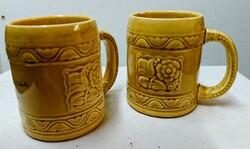 GRANIT kerámia korsó pár Jelzett., kb 3 dl