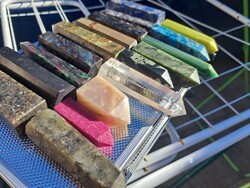 Eredeti 6/9/11 cm es  gyönyörű szép ásvany obeliszkek