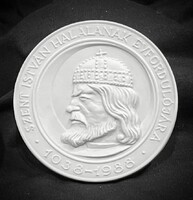 Ritka Herendi Szent István plakett ! 1988