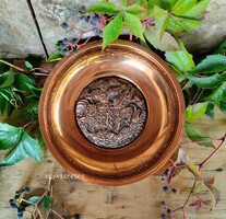 Sárkányölő Szent György ábrázolással réz fali tál