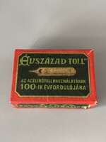 Évszázad Toll Schuler József tollhegyes doboz tele tollszemekkel c.1925-35
