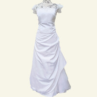 3 részes csinos, fűzős esküvői ruha M