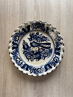Korondi Madaras kék kerámia tányér fali tál