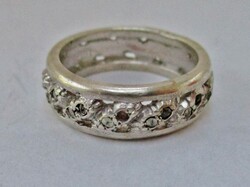 Régi ezüst karikagyűrű markazitokkal