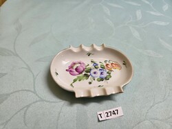 T2747 Herendi bazsarózsa mintás hamutál 14x10 cm