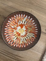 Retro falitányér – absztrakt mázas dekor 29cm