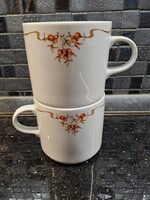 Retro Alföldi porcelán csipkebogyós házgyári bögrék