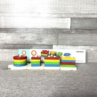 Mentari baby színes fa forma kirakó játék